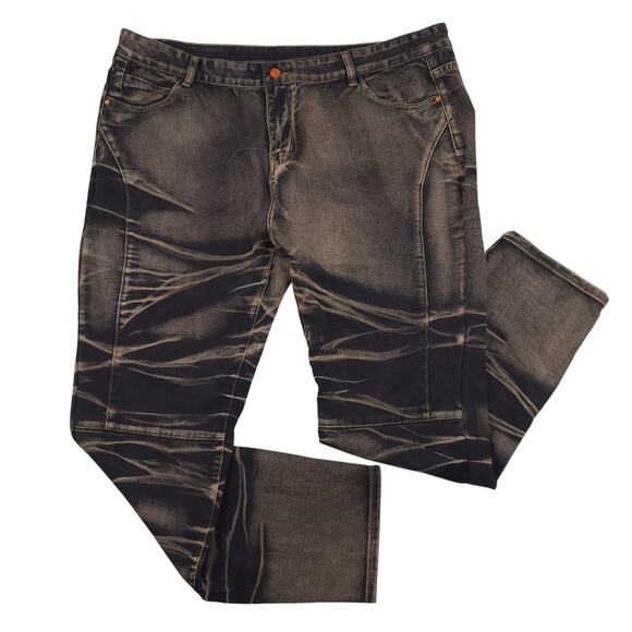 Mars Denim Fashion Men's Style 520 Jeans Sz 3XL Z. Andera Retro Baggy Dark Wash - Picture 2 of 15